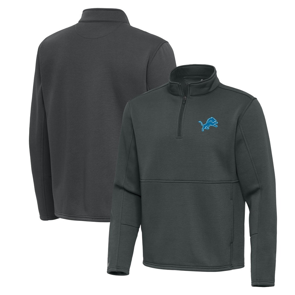 Antigua Twist Quarter-Zip Pullover Jacket - Detroit Lions Pullover
