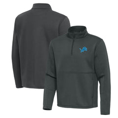 Antigua Twist Quarter-Zip Pullover Jacket - Detroit Lions Pullover