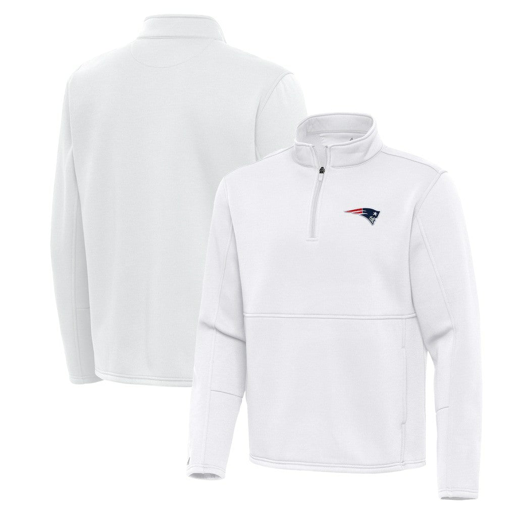 Antigua Twist Quarter-Zip Pullover Jacket - New England Patriots Pullover