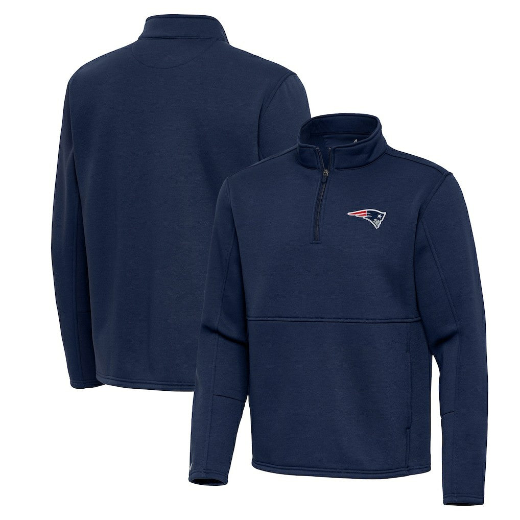 Antigua Twist Quarter-Zip Pullover Jacket - New England Patriots Pullover