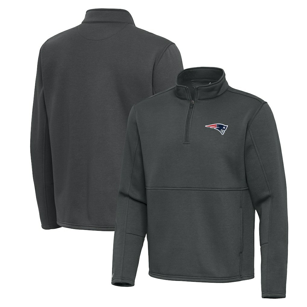 Antigua Twist Quarter-Zip Pullover Jacket - New England Patriots Pullover
