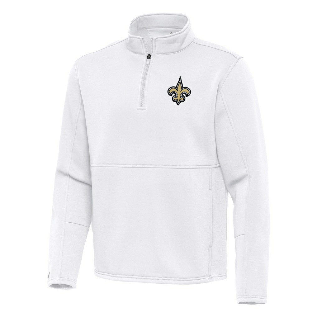 Antigua Twist Quarter-Zip Pullover Jacket - New Orleans Saints Pullover