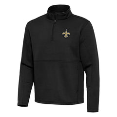Antigua Twist Quarter-Zip Pullover Jacket - New Orleans Saints Pullover
