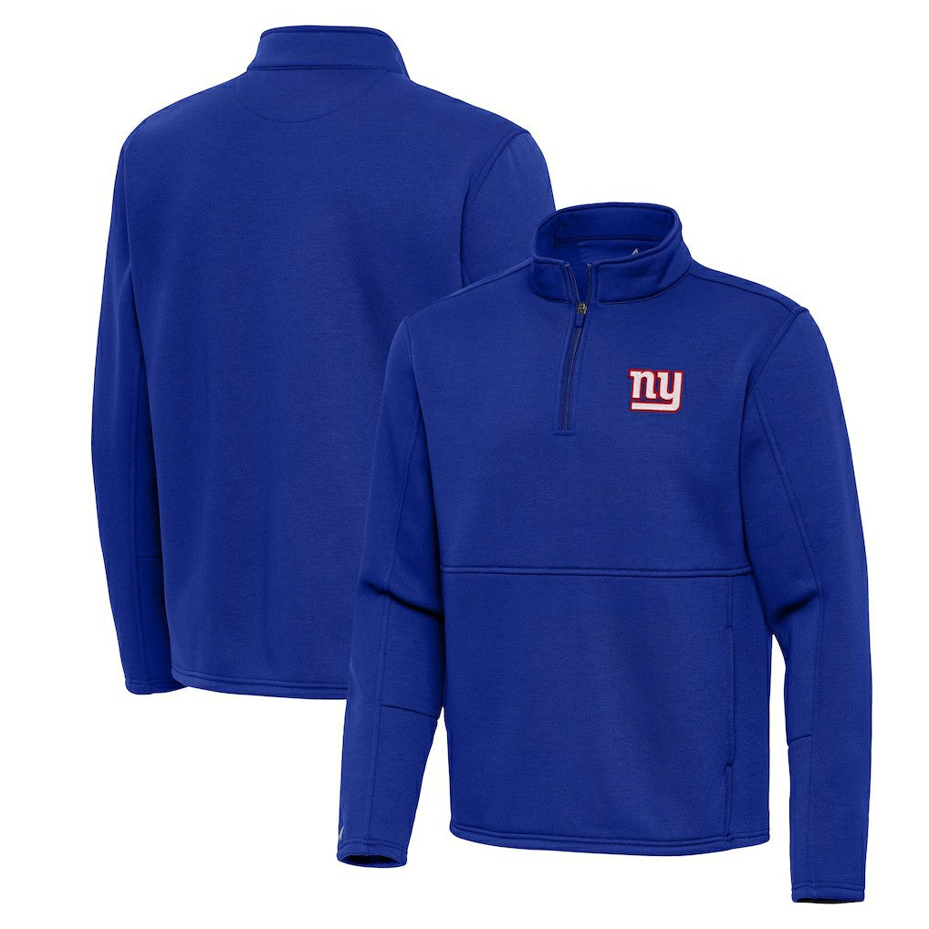 Antigua Twist Quarter-Zip Pullover Jacket - New York Giants Pullover