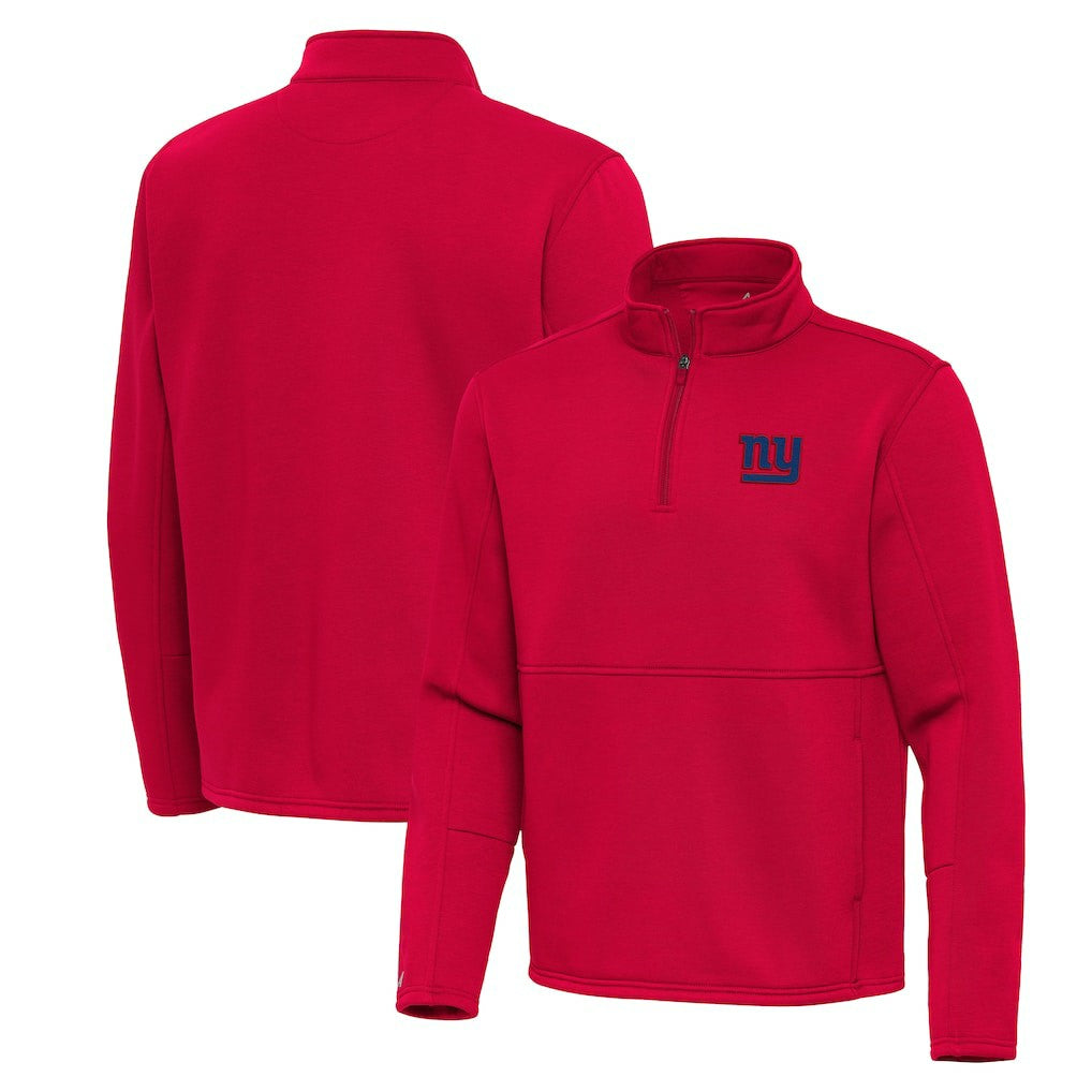 Antigua Twist Quarter-Zip Pullover Jacket - New York Giants Pullover