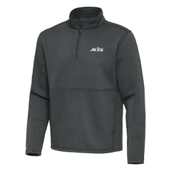 Antigua Twist Quarter-Zip Pullover Jacket - New York Jets Pullover
