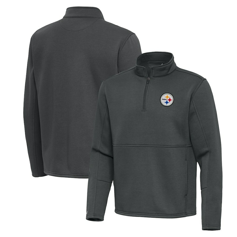 Antigua Twist Quarter-Zip Pullover Jacket - Pittsburgh Steelers Pullover