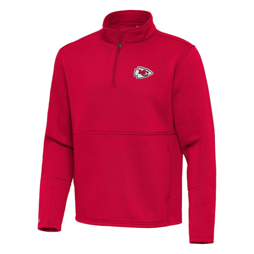 Antigua Twist Quarter-Zip Pullover Jacket - Kansas City Chiefs Pullover
