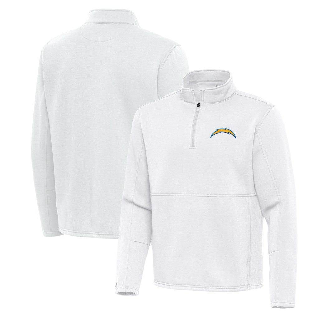 Antigua Twist Quarter-Zip Pullover Jacket - Los Angeles Chargers Pullover