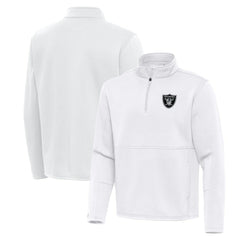 Antigua Twist Quarter-Zip Pullover Jacket - Las Vegas Raiders Pullover