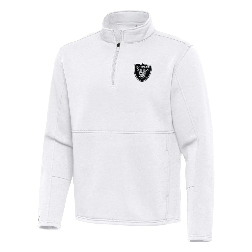 Antigua Twist Quarter-Zip Pullover Jacket - Las Vegas Raiders Pullover