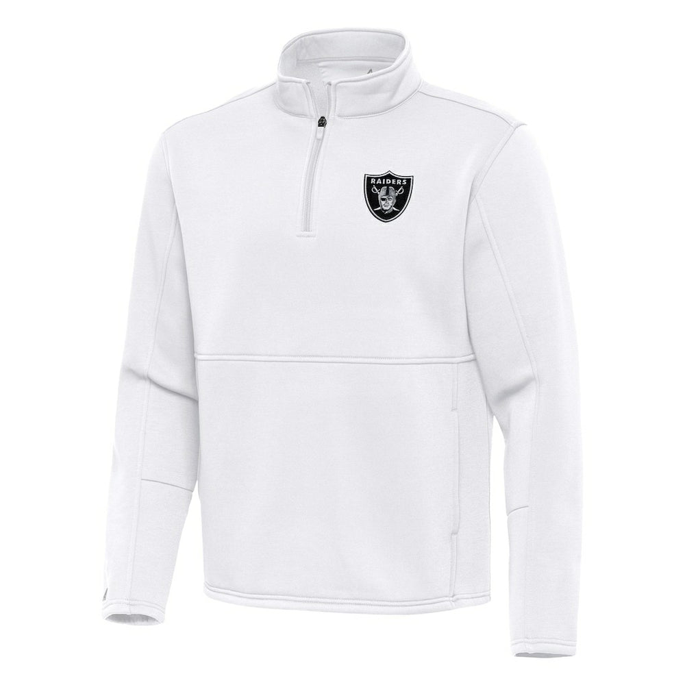 Antigua Twist Quarter-Zip Pullover Jacket - Las Vegas Raiders Pullover