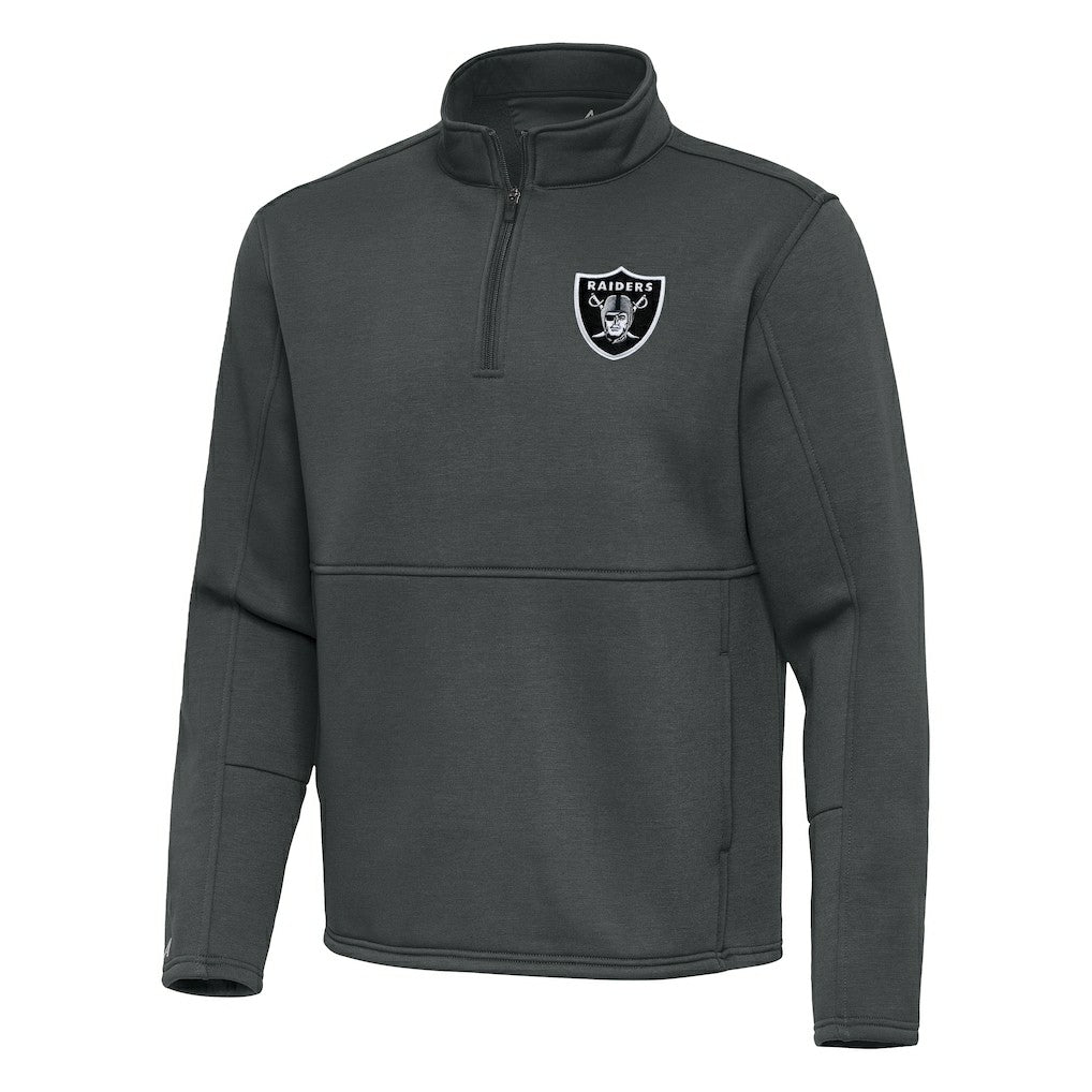 Antigua Twist Quarter-Zip Pullover Jacket - Las Vegas Raiders Pullover