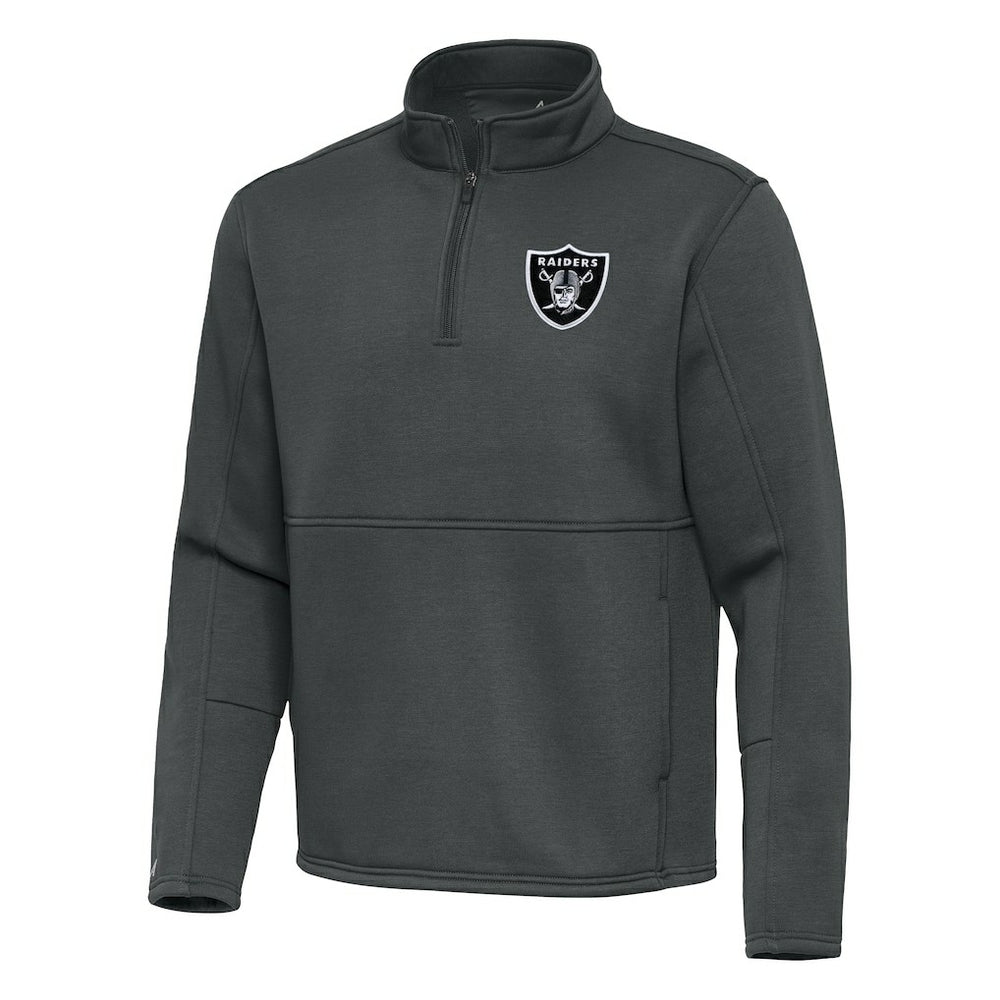 Antigua Twist Quarter-Zip Pullover Jacket - Las Vegas Raiders Pullover