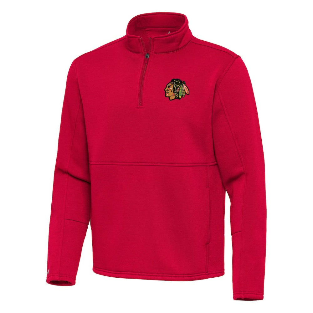 NHL Chicago Blackhawks Antigua Twist Quarter-Zip Pullover Jacket