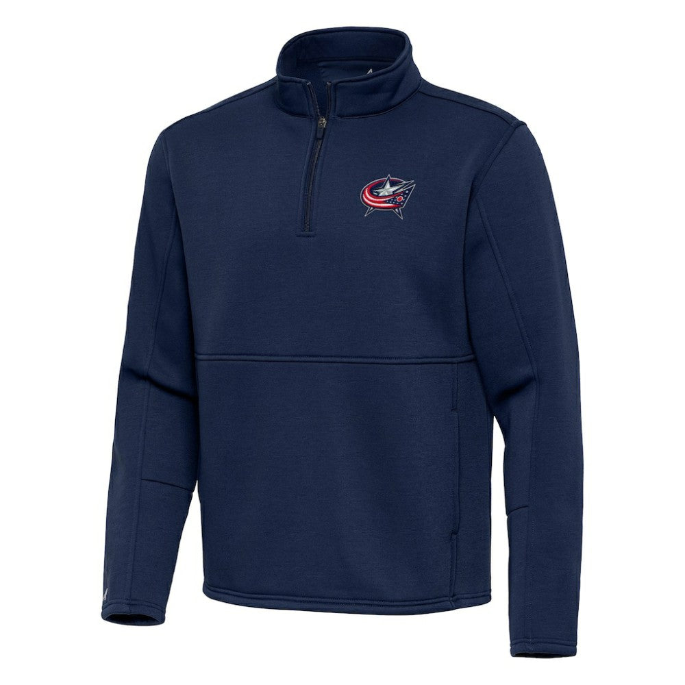 NHL Columbus Blue Jackets Antigua Twist Quarter-Zip Pullover Jacket