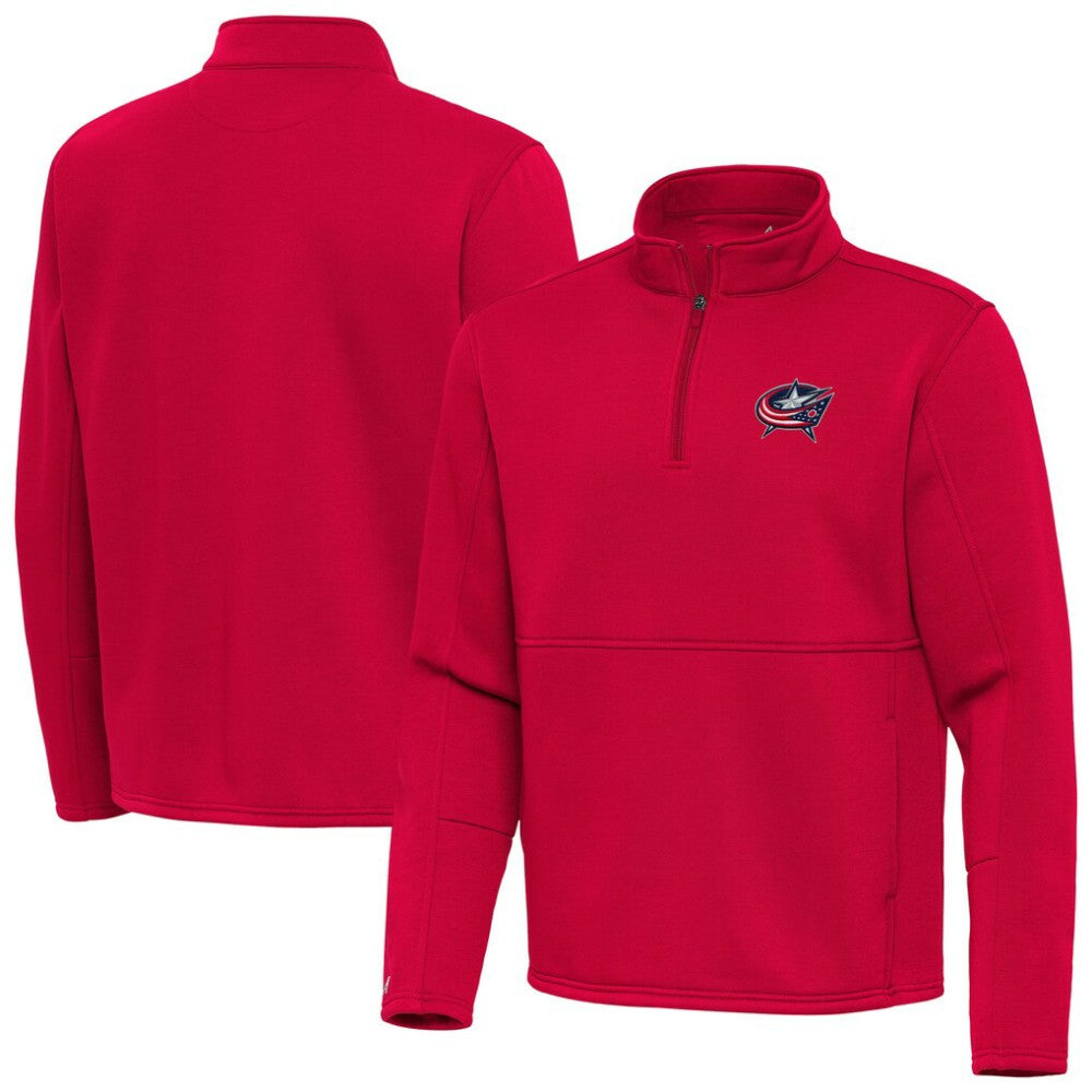 NHL Columbus Blue Jackets Antigua Twist Quarter-Zip Pullover Jacket