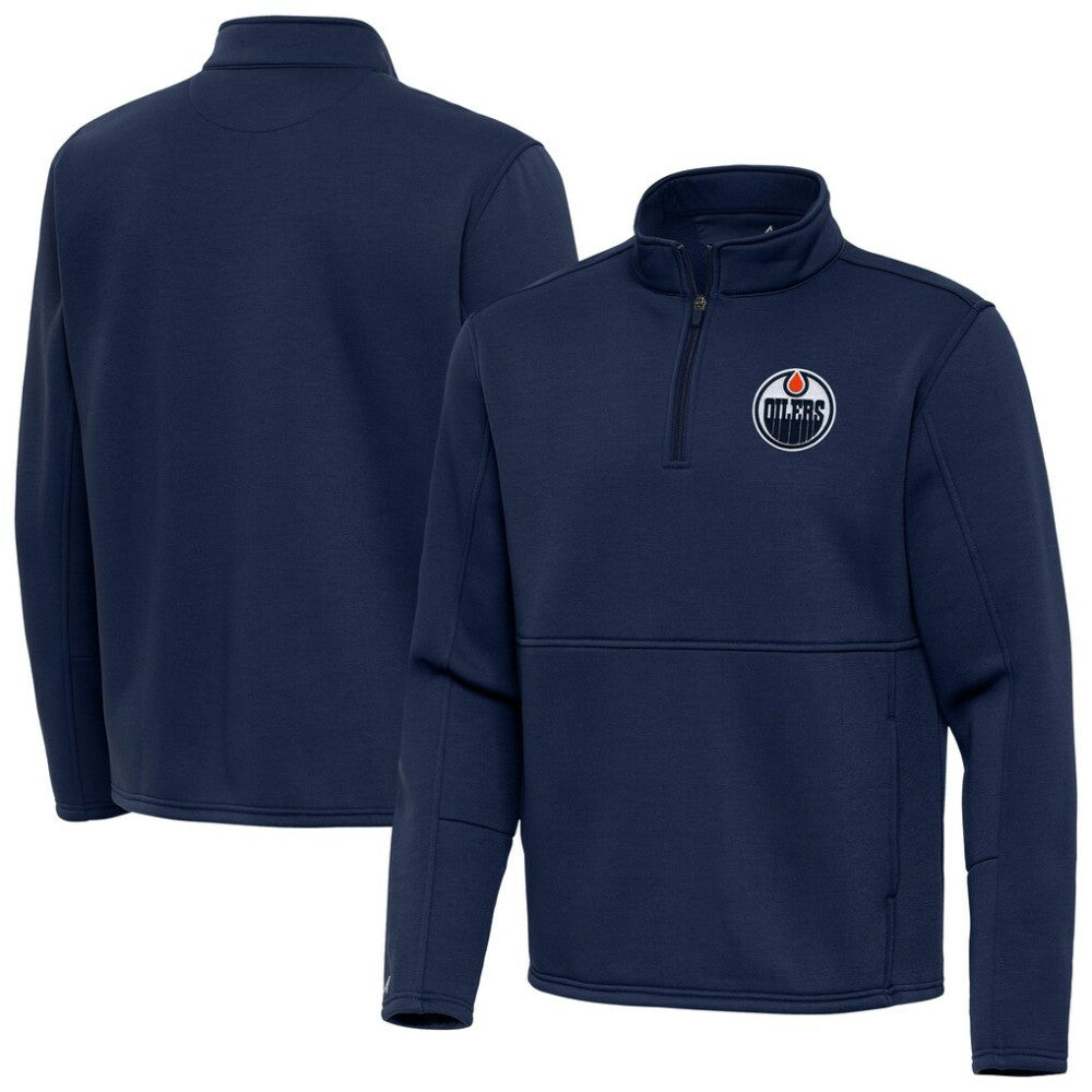 NHL Edmonton Oilers Antigua Twist Quarter-Zip Pullover Jacket