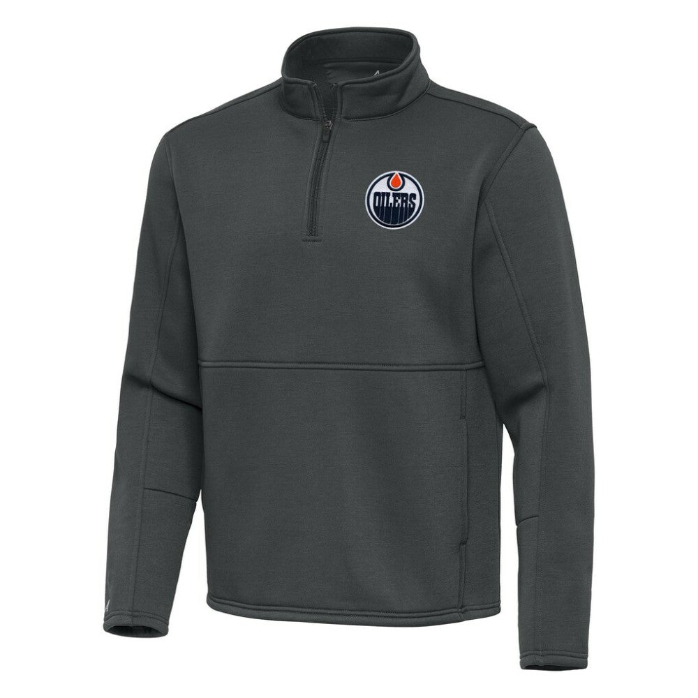 NHL Edmonton Oilers Antigua Twist Quarter-Zip Pullover Jacket