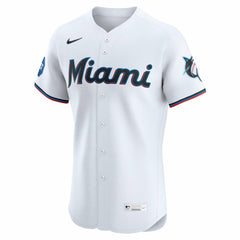 White Miami Marlins Nike Home Elite Jersey