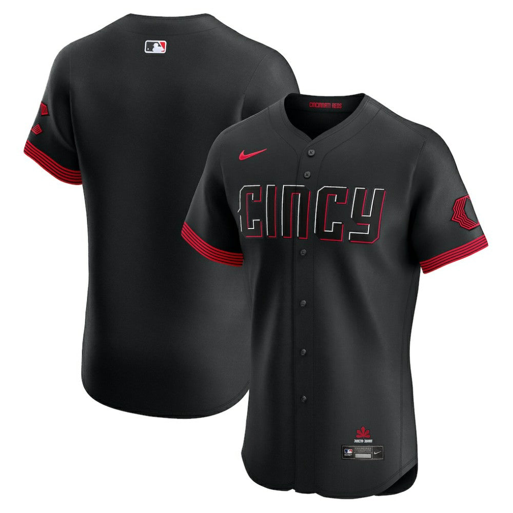 Black Cincinnati Reds Nike City Connect  Elite Jersey