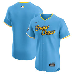 Powder Blue Milwaukee Brewers Nike City Connect  Elite Jersey