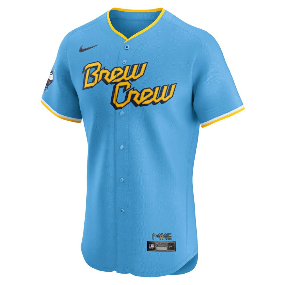 Powder Blue Milwaukee Brewers Nike City Connect  Elite Jersey