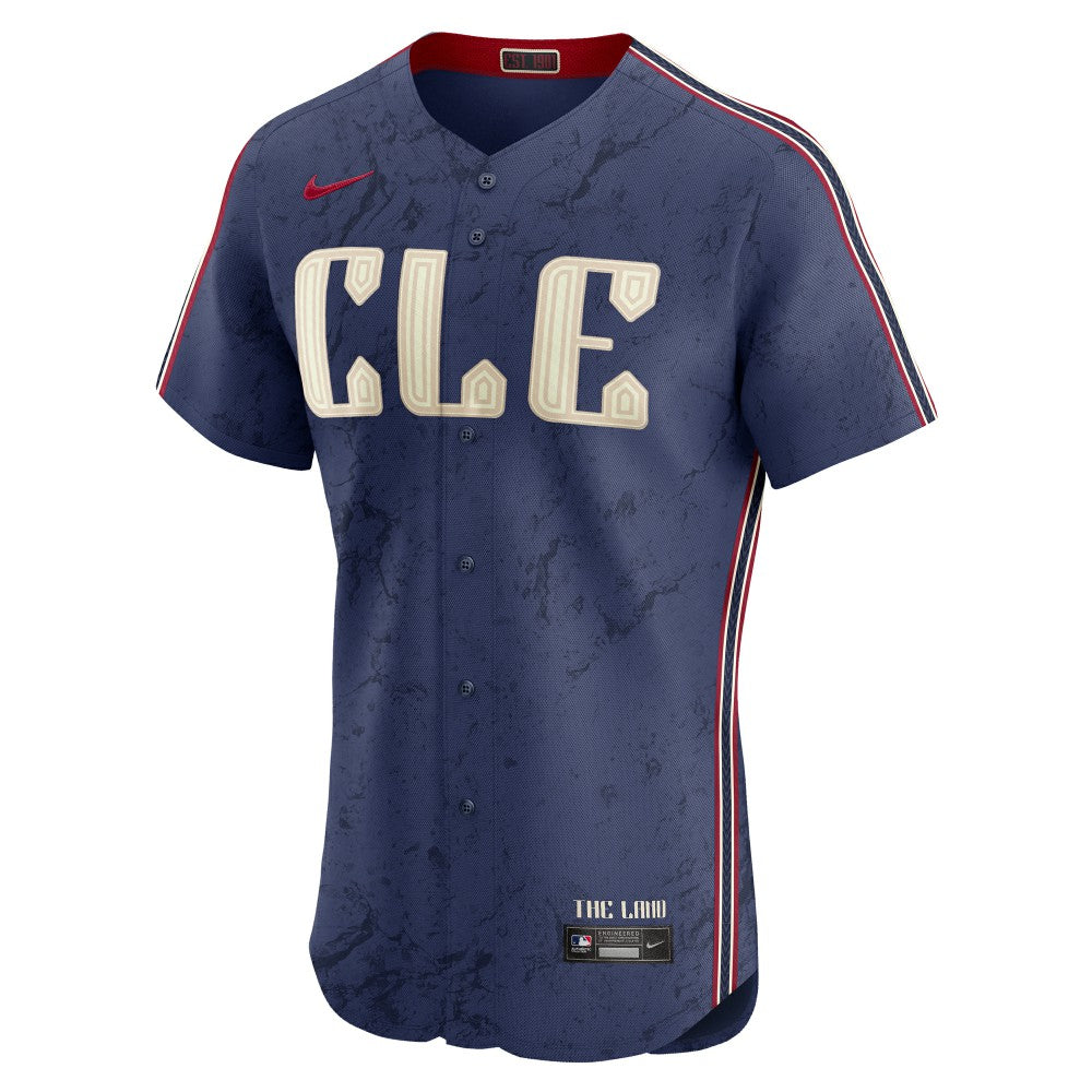 Navy Cleveland Guardians Nike City Connect Elite Jersey