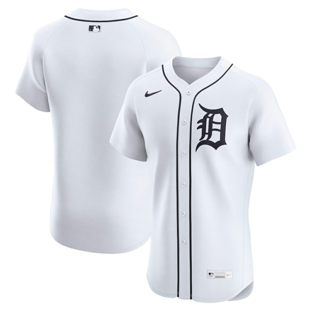 White Detroit Tigers Nike Home Elite Jersey