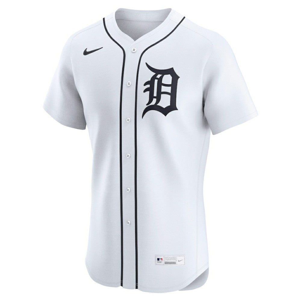 White Detroit Tigers Nike Home Elite Jersey