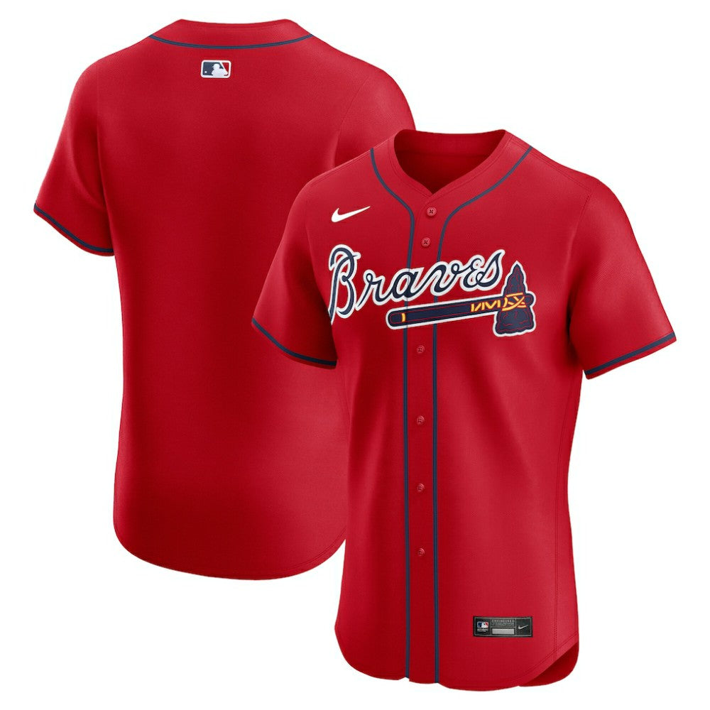Red Atlanta Braves Nike Alternate Elite Jersey