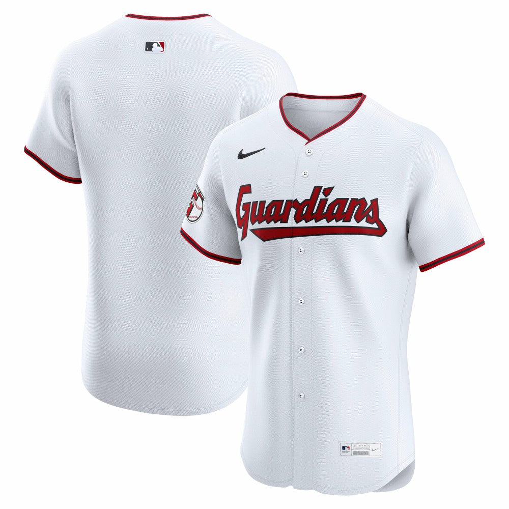 White Cleveland Guardians Nike Home Elite Jersey