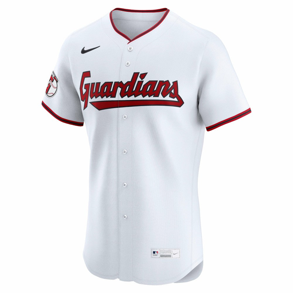 White Cleveland Guardians Nike Home Elite Jersey