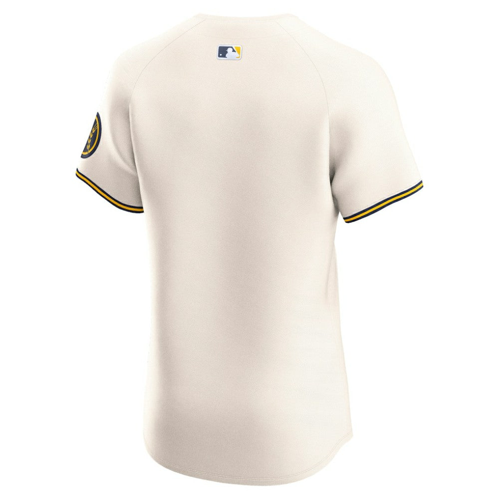Cream Milwaukee Brewers Nike Home Elite Jersey