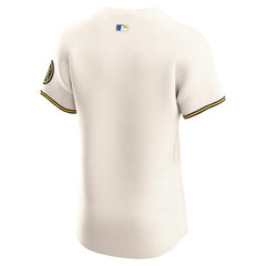 Cream Milwaukee Brewers Nike Home Elite Jersey