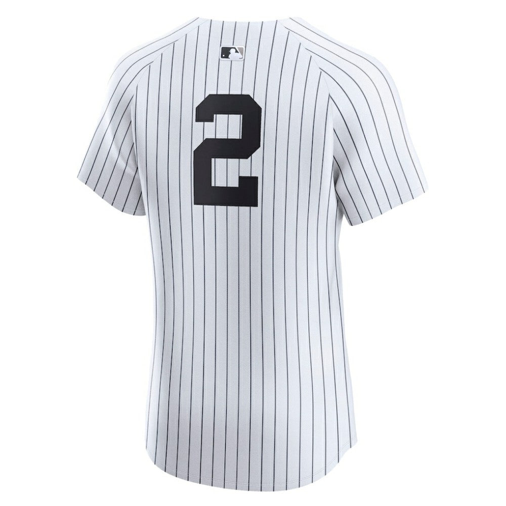 White Derek Jeter New York Yankees Nike Home Elite Player Jersey