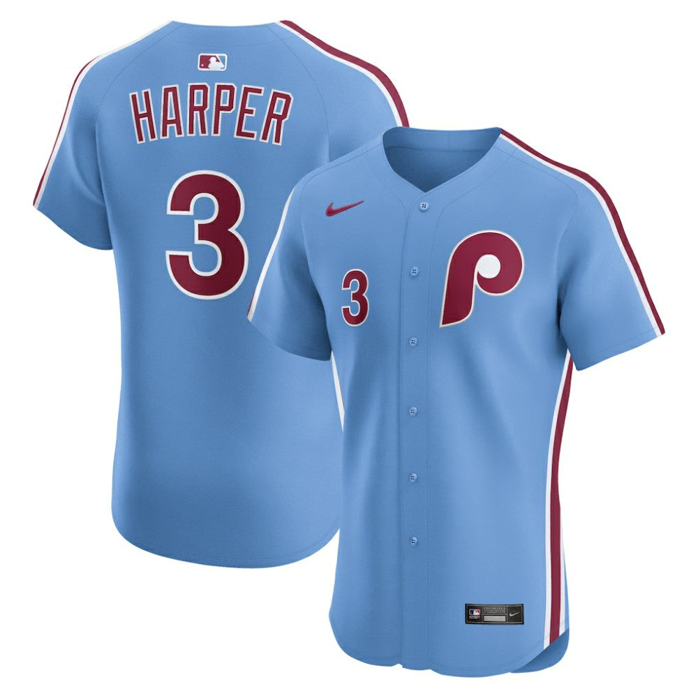 Light Blue Bryce Harper Philadelphia Phillies Nike Alternate Elite Jersey