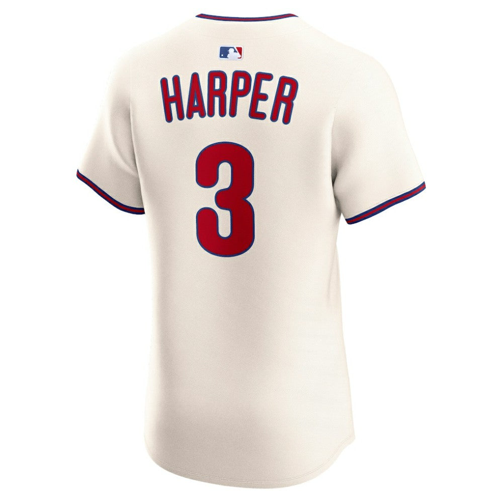 Cream Bryce Harper Philadelphia Phillies Nike Alternate 2 Elite Jersey