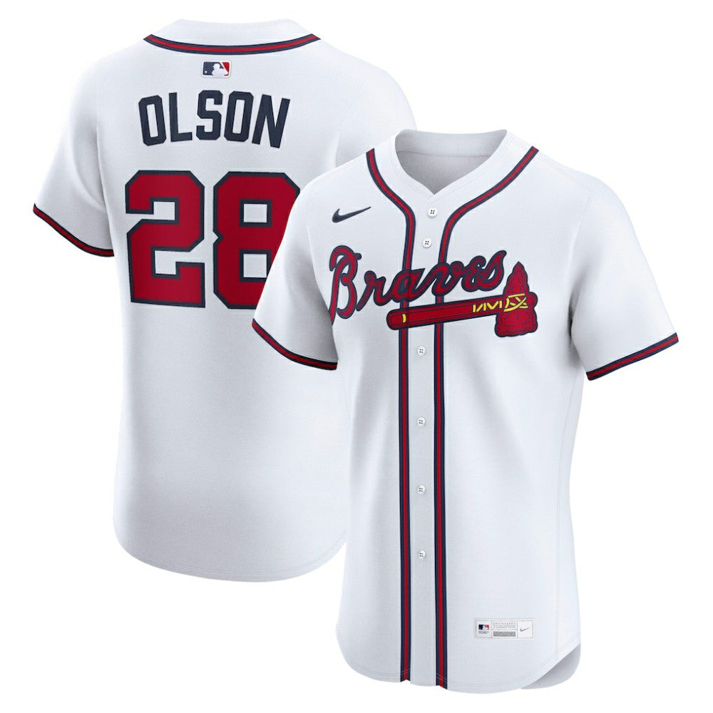 White Matt Olson Atlanta Braves Nike Home Elite Player Jersey