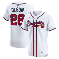 White Matt Olson Atlanta Braves Nike Home Elite Player Jersey