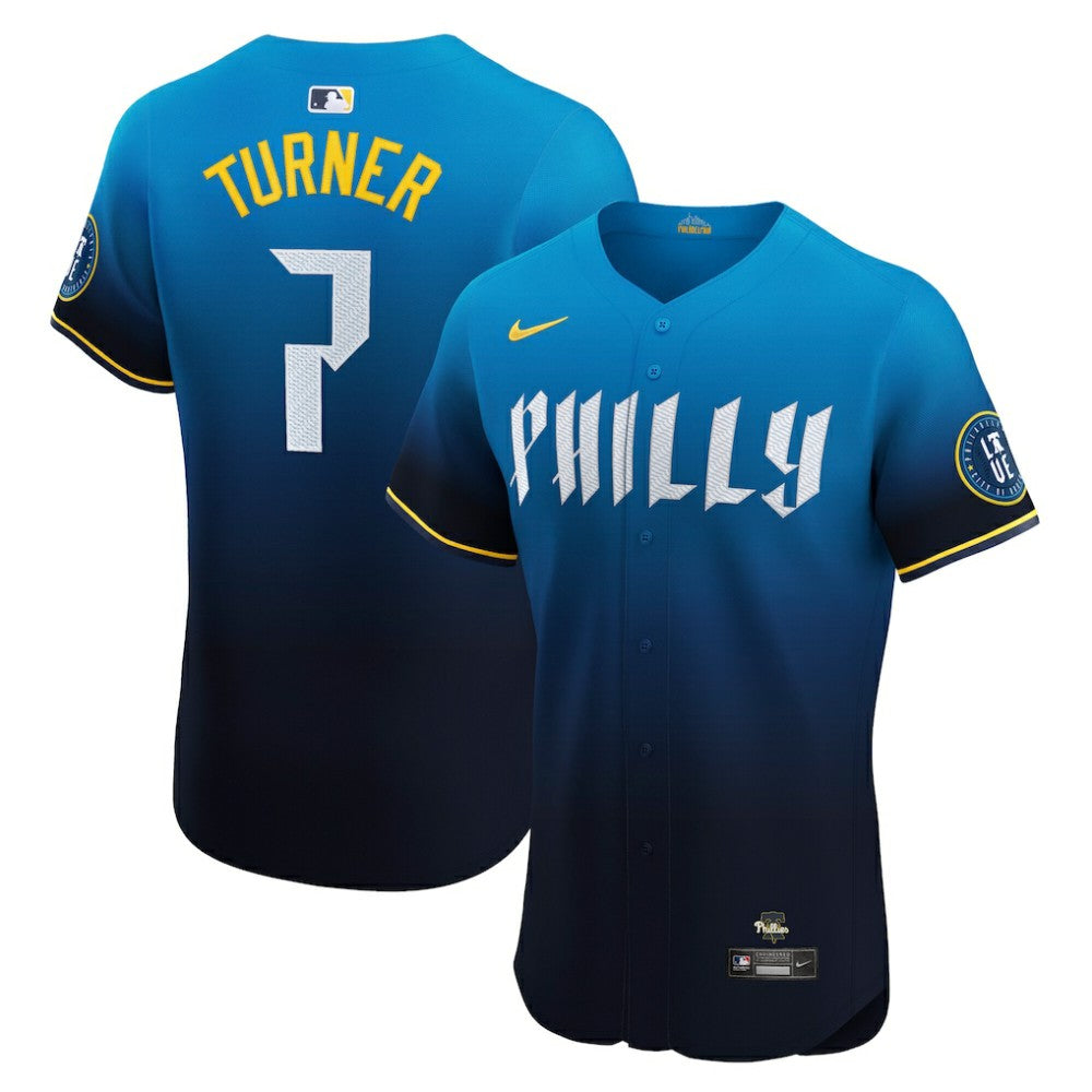 Navy Trea Turner Philadelphia Phillies Nike City Connect Elite Jersey