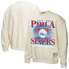 Mitchell & Ness Philadelphia 76ers Women's Oversprayed Pullover Sweatshirt