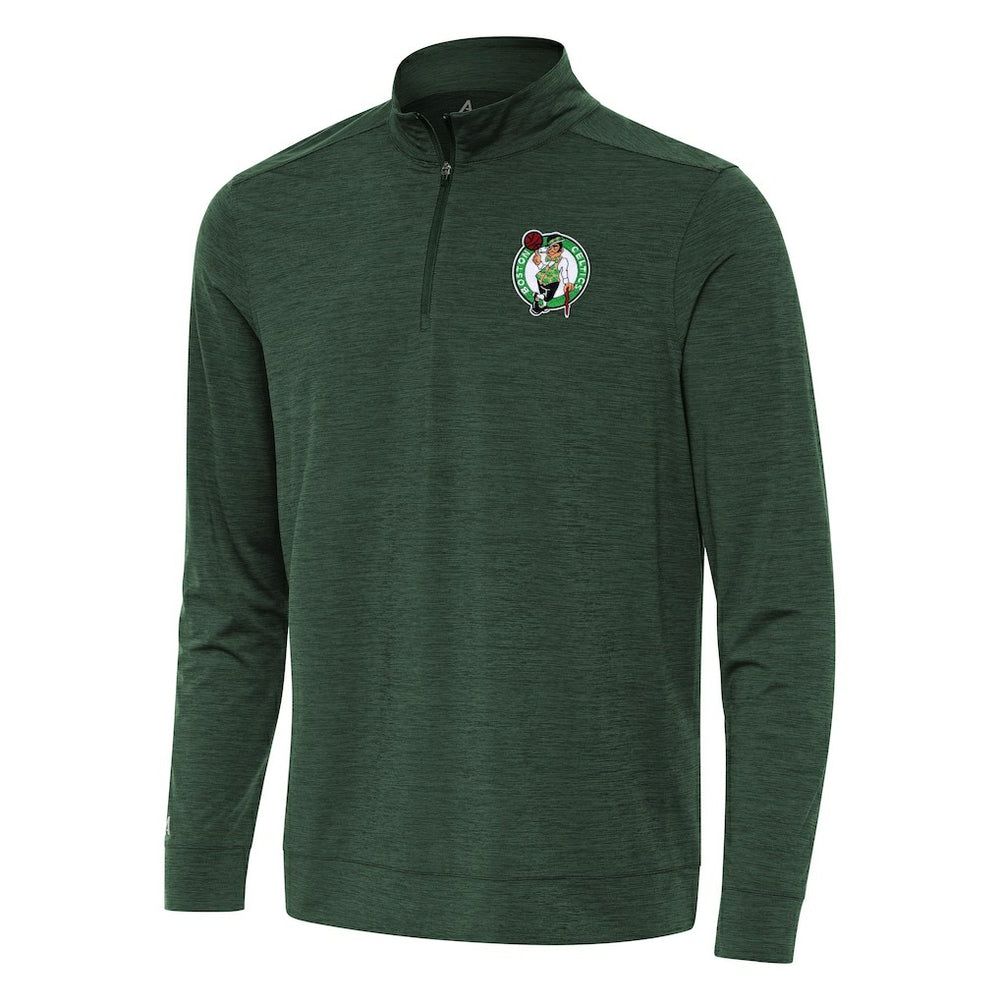 Boston Celtics Antigua Bright Quarter-Zip Top