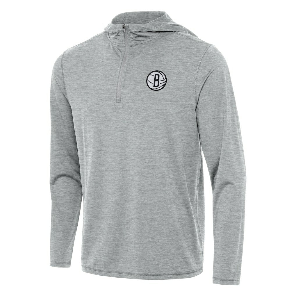 Brooklyn Nets Antigua Tidy Quarter-Zip Hoodie