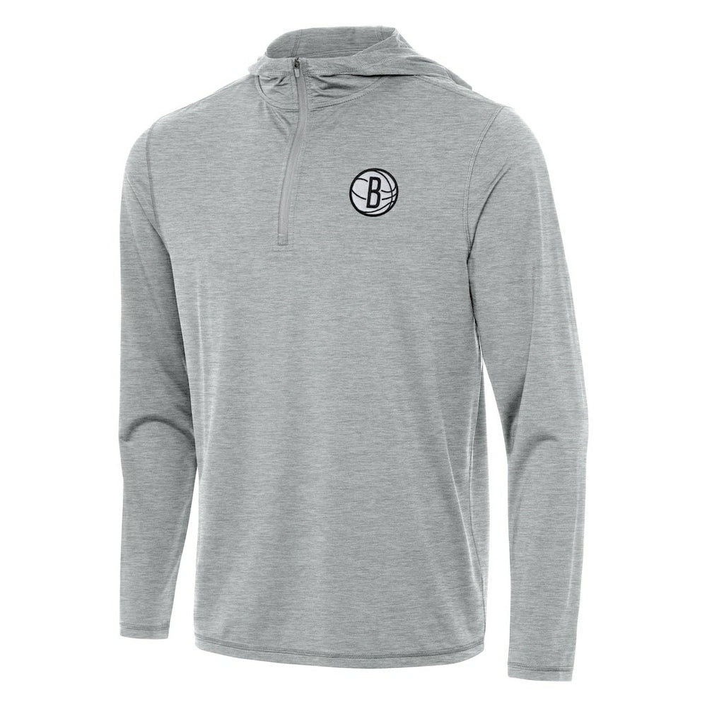Brooklyn Nets Antigua Tidy Quarter-Zip Hoodie