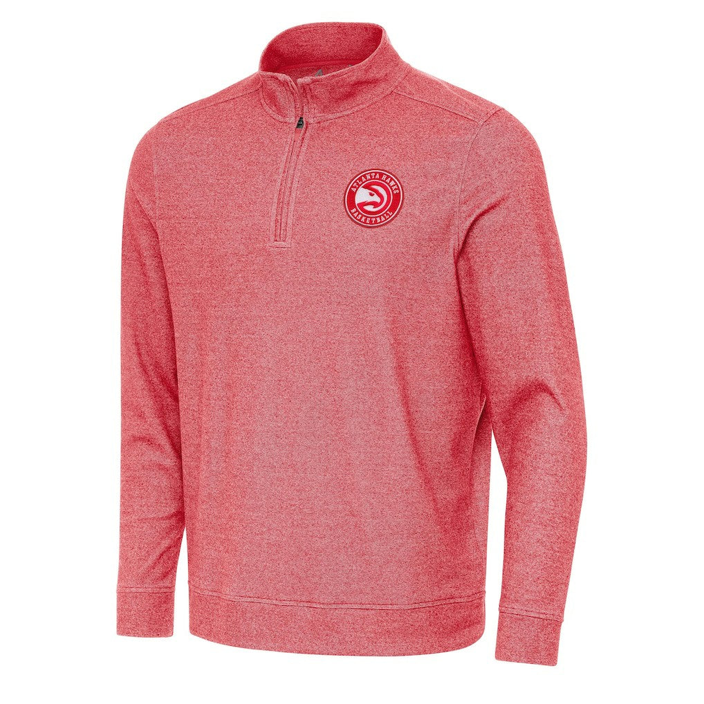 Atlanta Hawks Antigua Subtle Quarter-Zip Sweatshirt