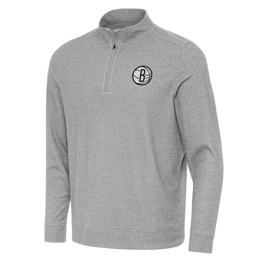 Brooklyn Nets Antigua Subtle Quarter-Zip Sweatshirt