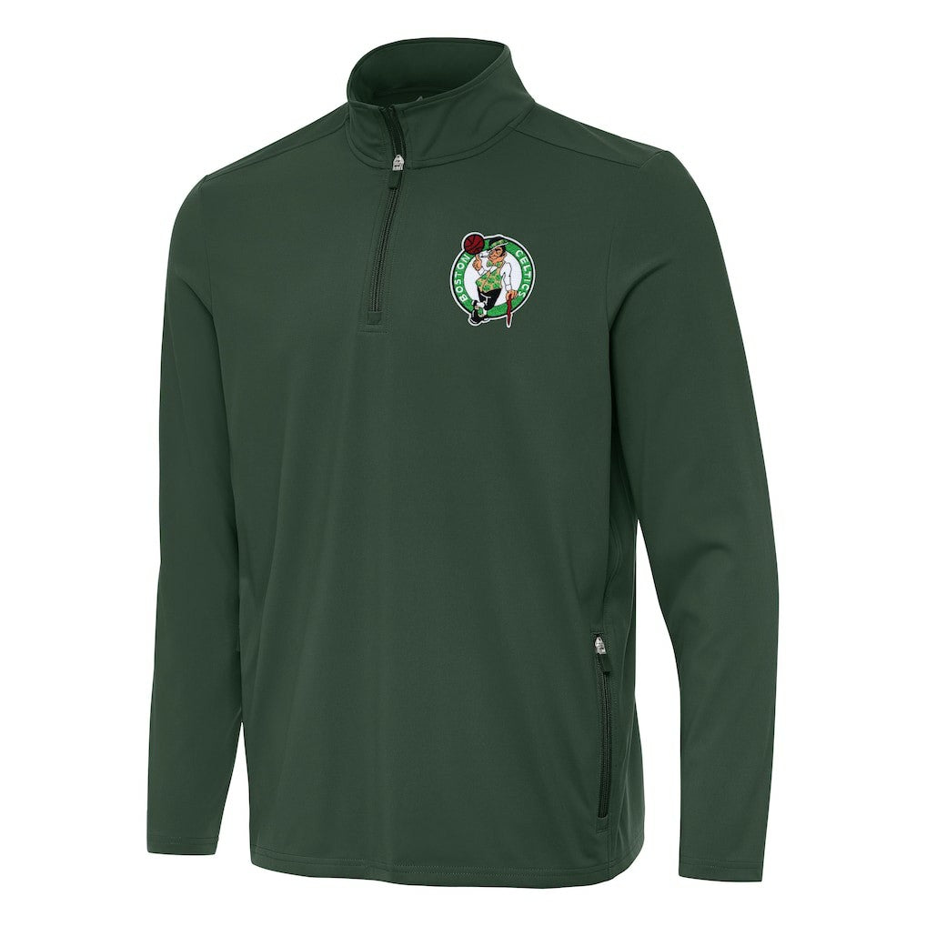 Boston Celtics Antigua Perilous Quarter-Zip Sweatshirt