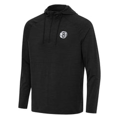Brooklyn Nets Antigua Spikes Raglan Quarter-Zip Hoodie