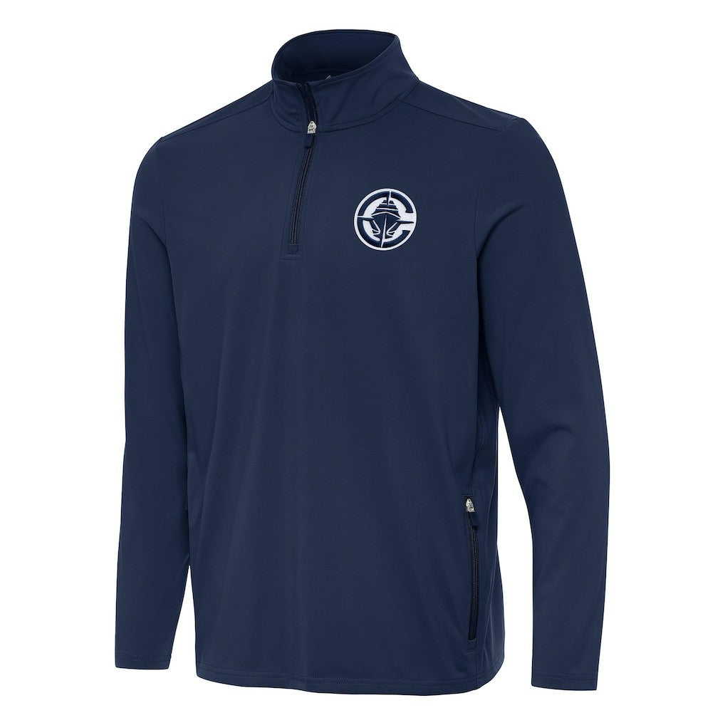 LA Clippers Antigua Perilous Quarter-Zip Sweatshirt